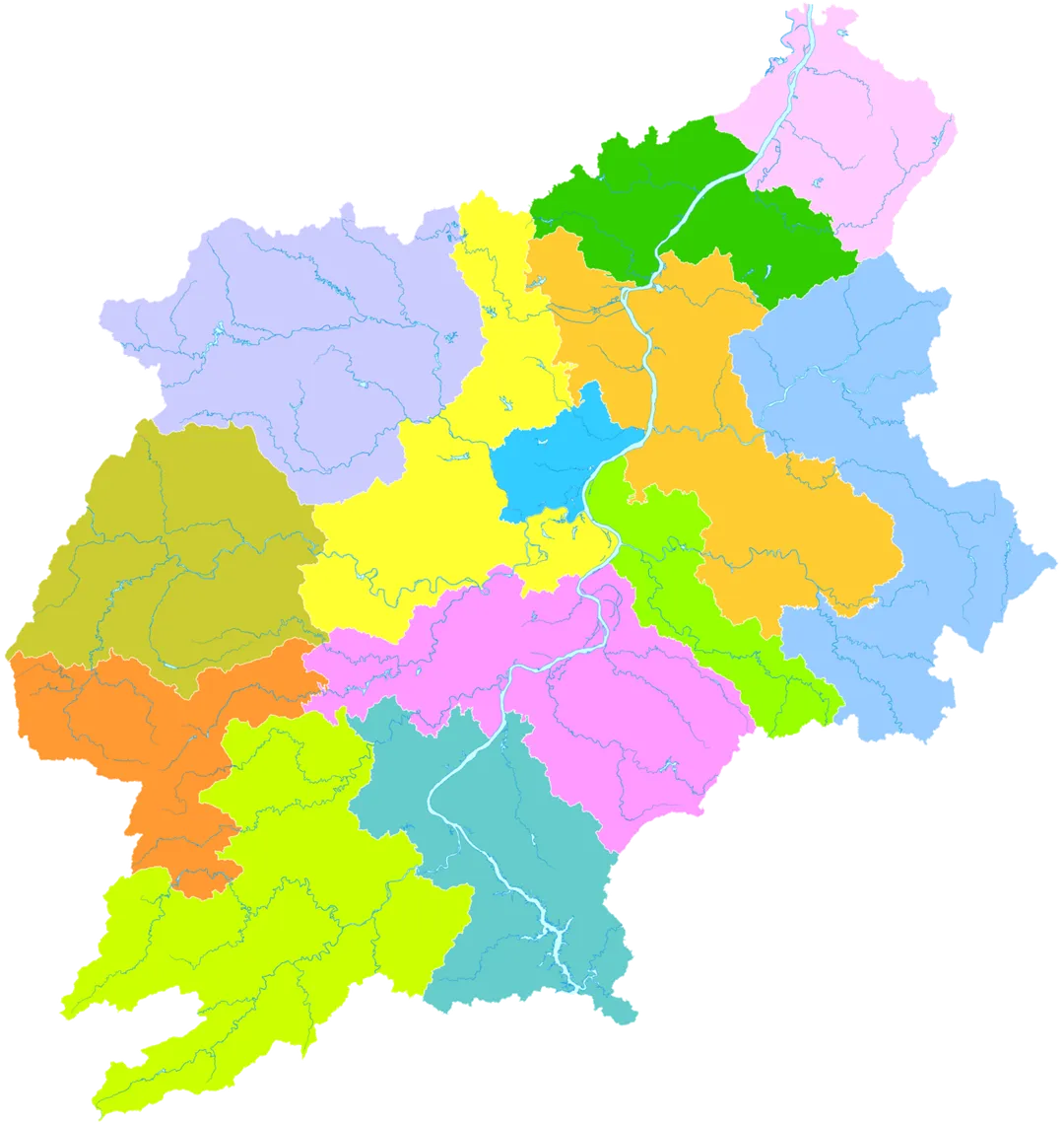 administrative divisions of Ji'an City, Jiangxi, China