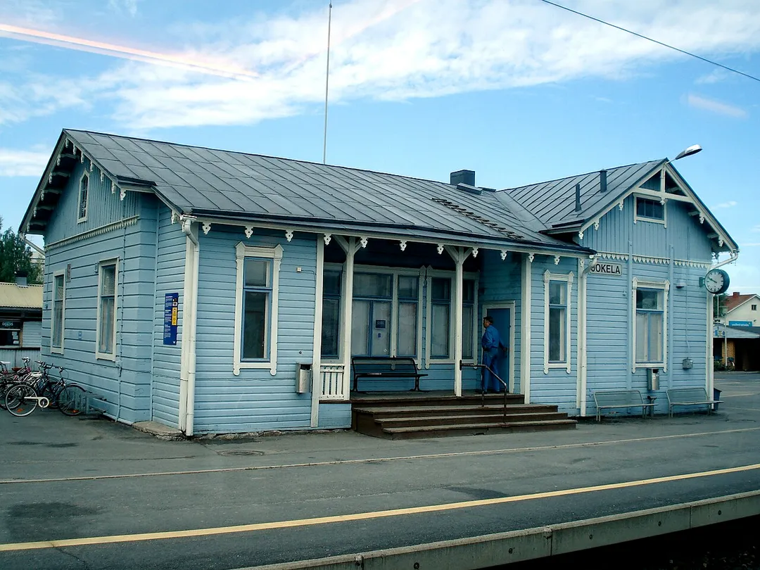 Jokela railway station in Tuusula, Finland.