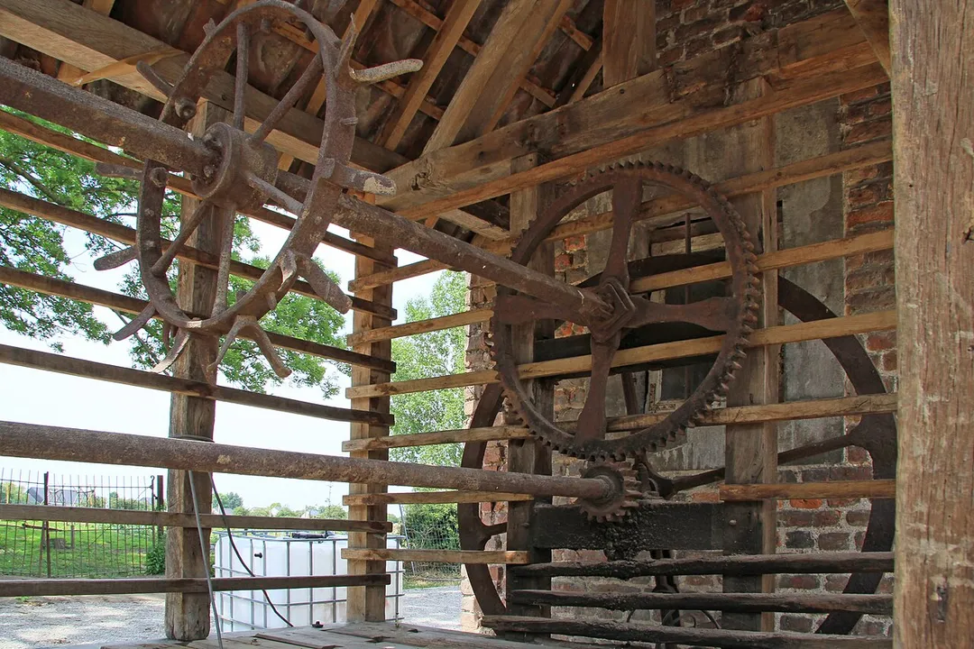 Le mécanisme du vieux puits de la ferme de l'Abbaye