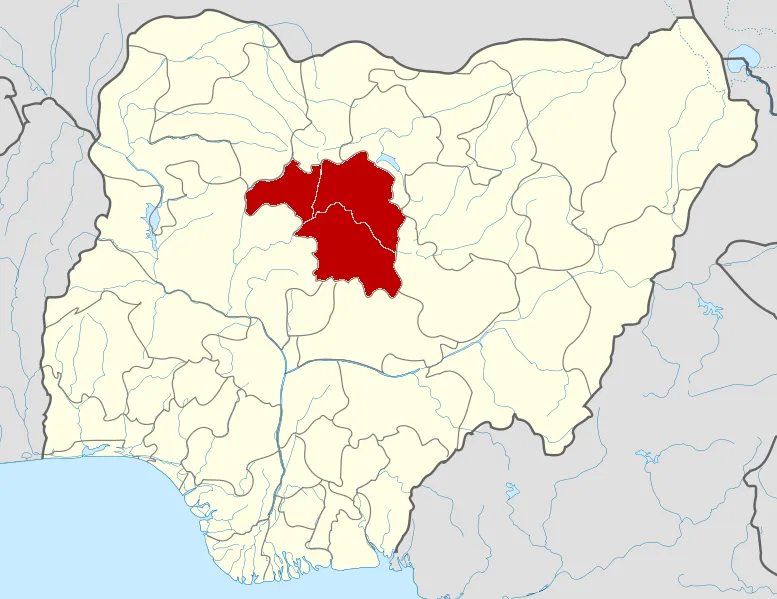 Map locator of Nigeria.