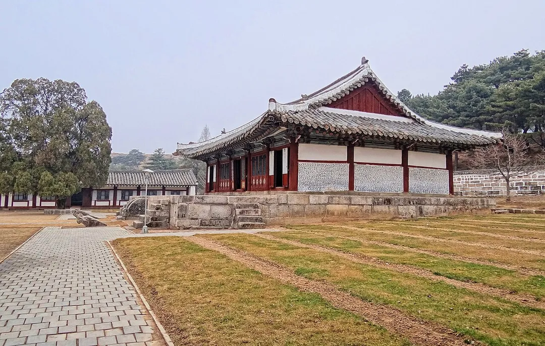 Koryo Museum in Kaesong, North Korea. This building is part of a complex that first was built in 992 as an educational institution.