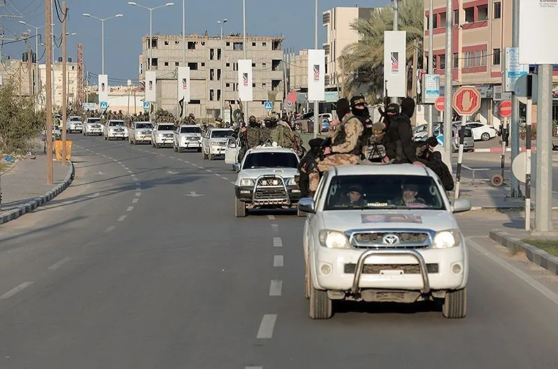 Al-Quds Brigades weapons exhibition/parade, Gaza Strip.