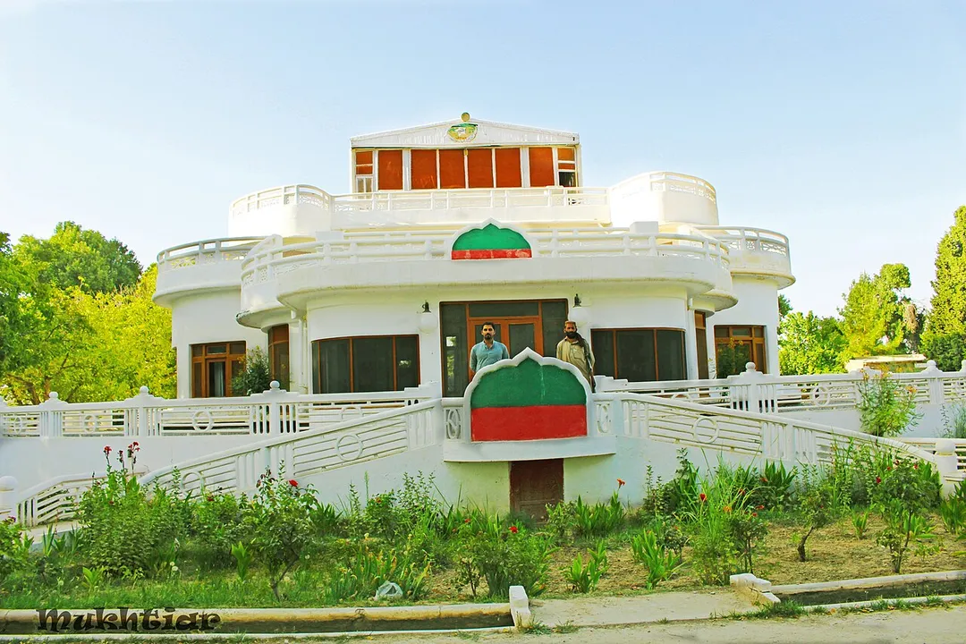 This is a photo of a monument in Pakistan identified as the