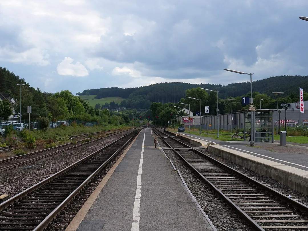 Bahnhof in Kall im September 2019.