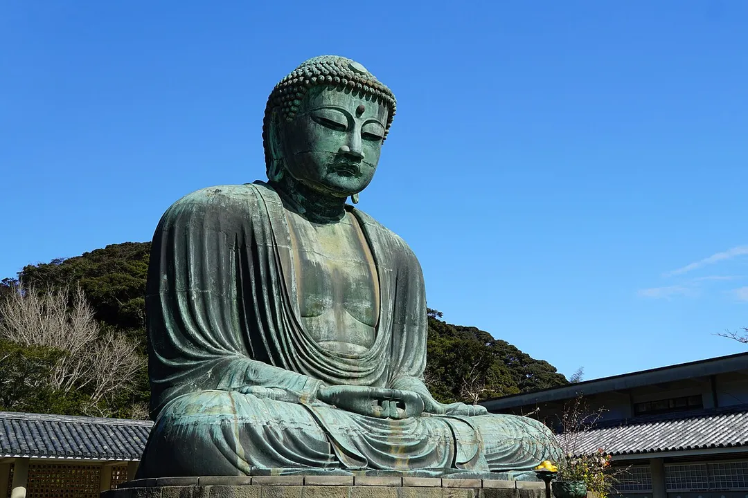 Kamakura Daibutsu in Kamakura, Kanagawa prefecture, Japan.
