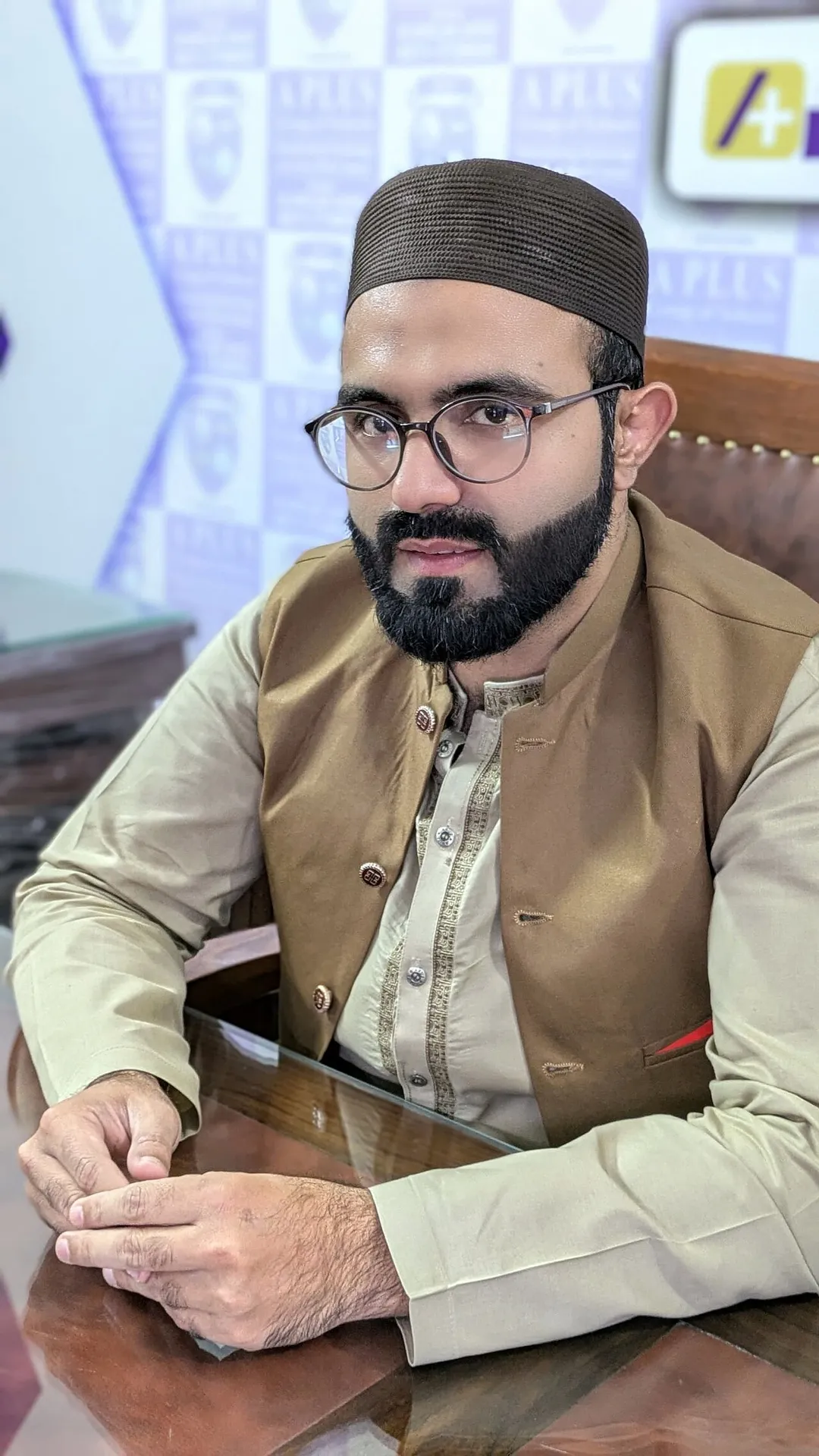 Arslan Sadiq, CEO and Director of Aplus Group of Schools, known for his visionary leadership and contributions to modern education in Kamoke, Pakistan