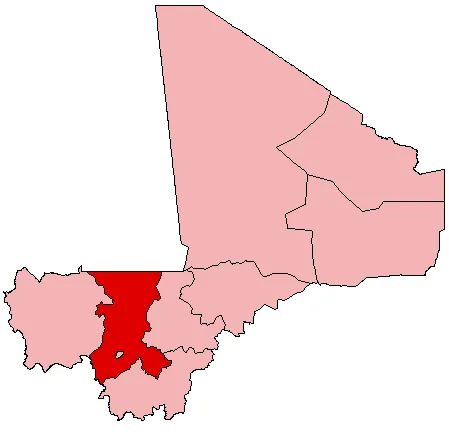 Map of Mali showing Koulikoro Region; created with the GIMP. Made by User:Acntx.