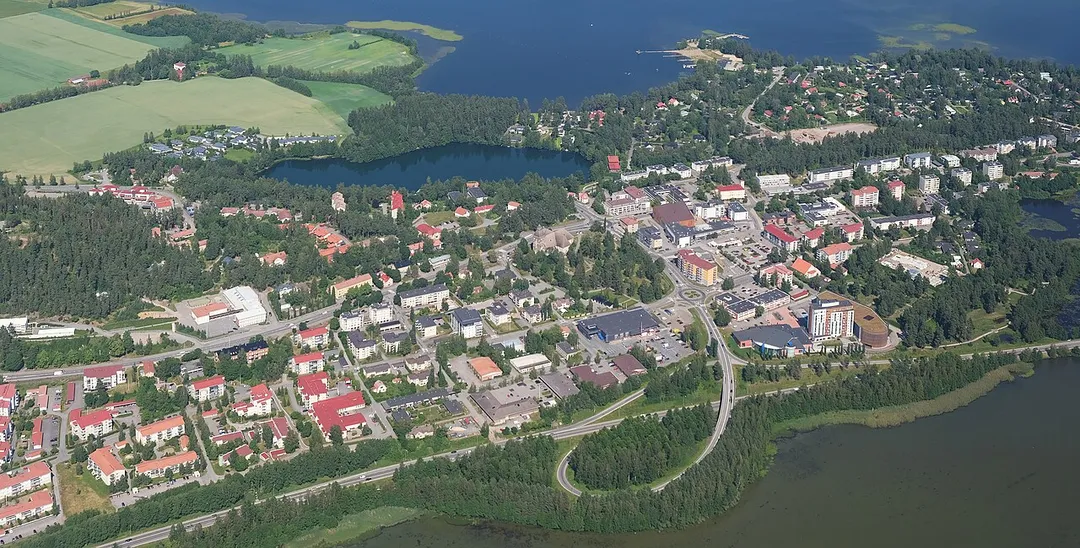 Aerial view of Kangasala, Finland.