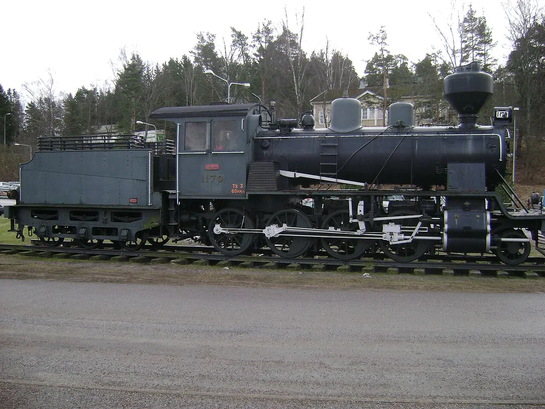 VR Class Tk3 steam locomotive no. 1170 in Karis, Finland