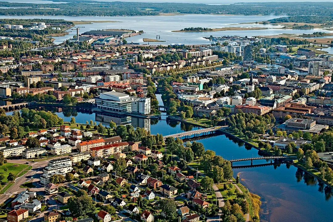 Areal photo of Karlstad, Sweden