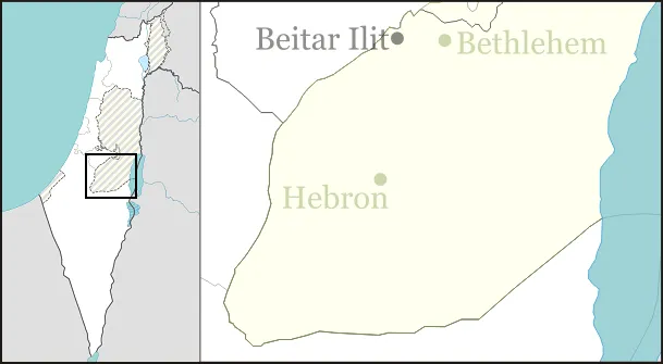 Southern West Bank (Judea region) for pushpin maps.
