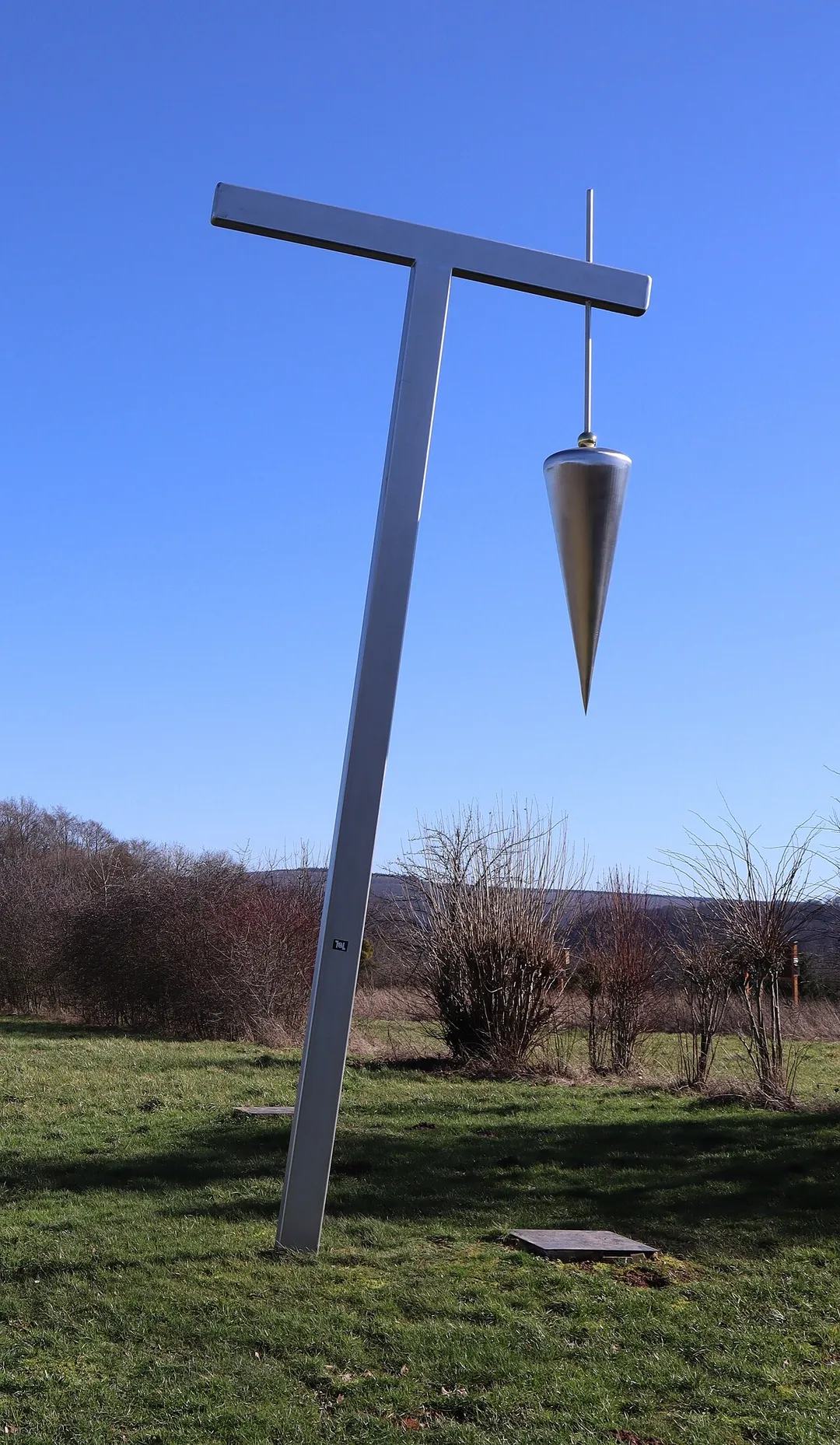 Art installation "T-Lot" ("T" for the Celtic tribe Treveri), created in 2006 by Roland Michel, in the area of the Celtic Oppidum near Kastel-Staadt, Rhineland-Palatinate, Germany, height c. 6 m.