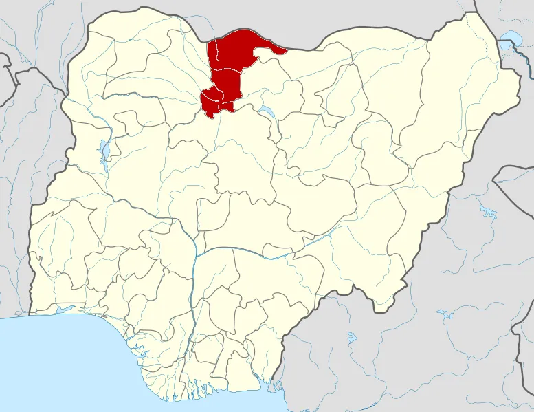 Map locator of Nigeria.