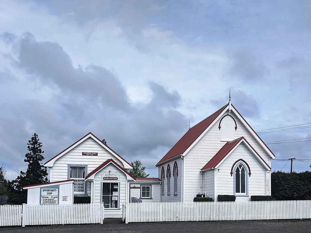 The All Saints Anglican Church in Kaukapakapa, Auckland Region, New Zealand.