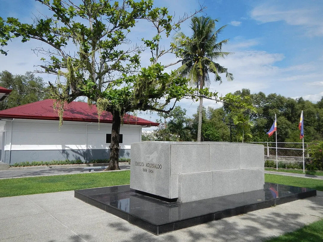 Aguinaldo Shrine,[1] in Kawit, Cavite[2] is where independence from Spain was declared on June 12, 1898.[3]   A House of History Architecture Construction of the Shrine in 1964 [4]  Coordinates:   14°26'41"N   120°54'24"E [5]