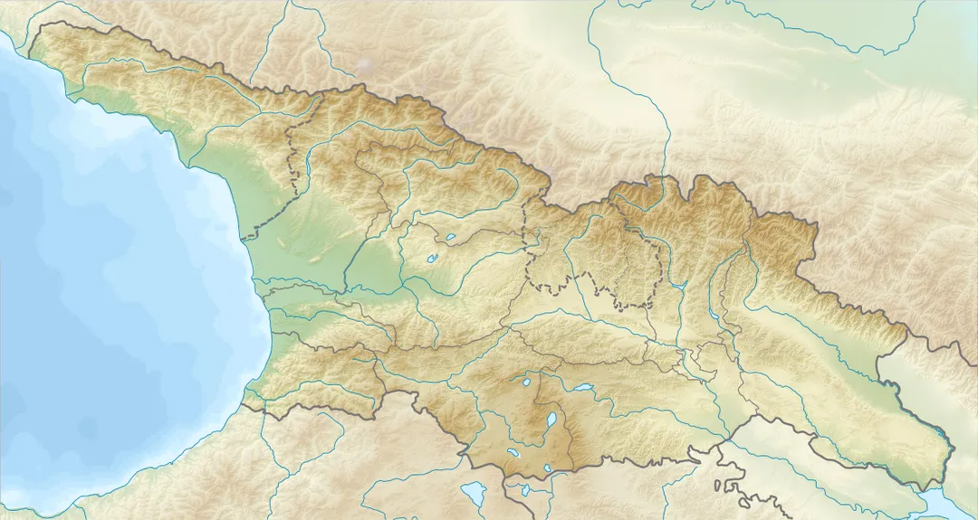 Relief map of Georgia