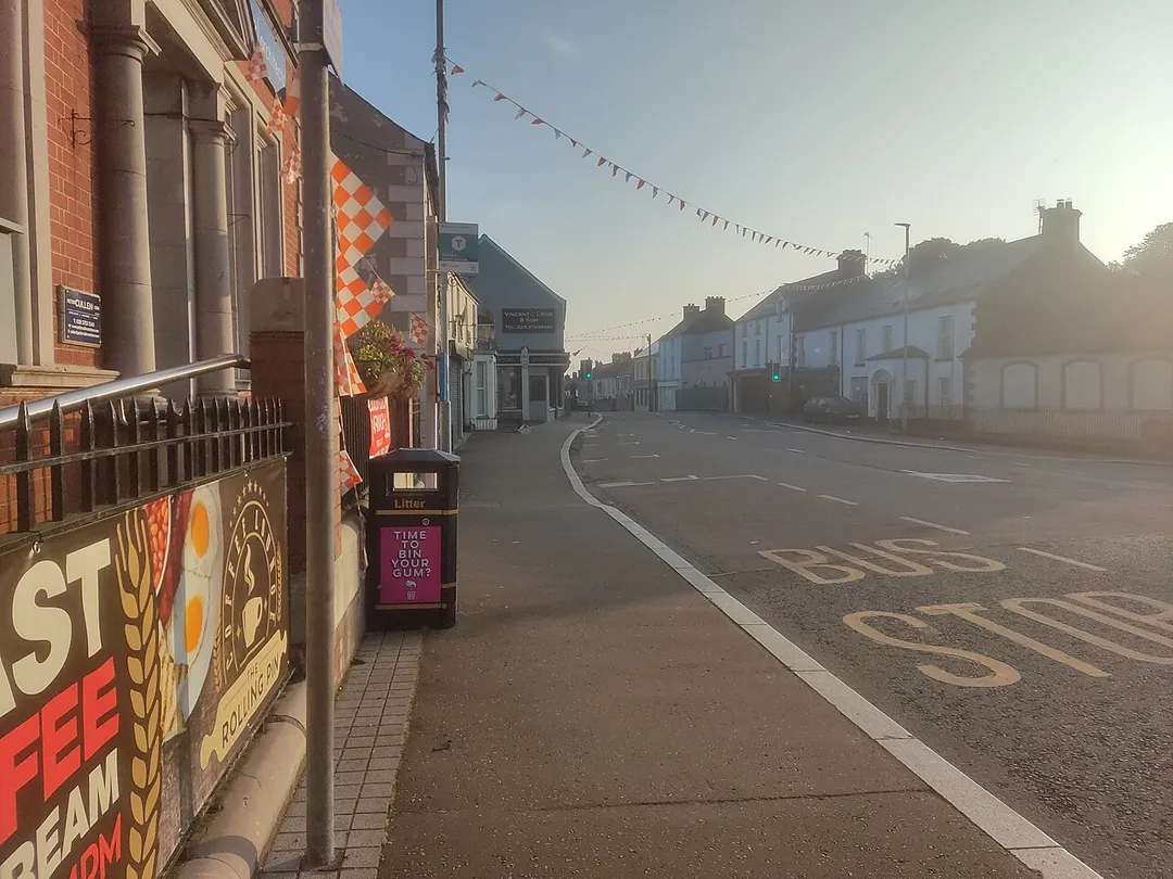 Kinelowen Street in Keady at a Sunrise