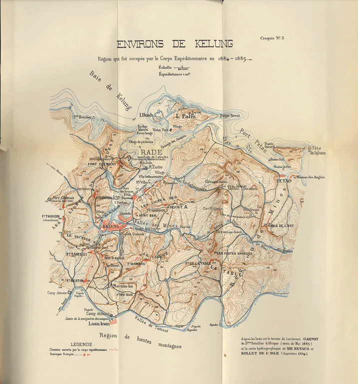 Map of Keelung Port Croquis in 1894
