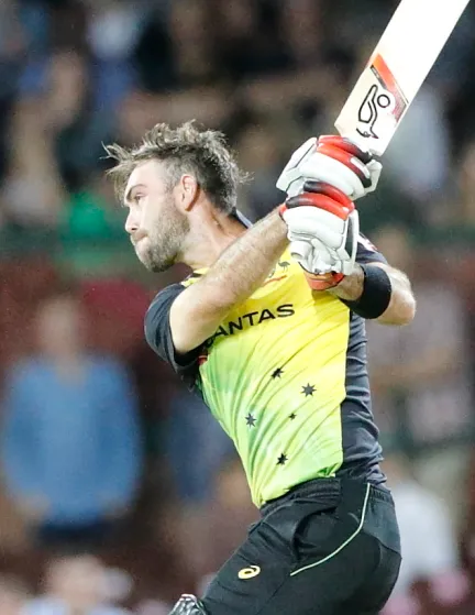 Glenn Maxwell batting during AUSvNZL T20
