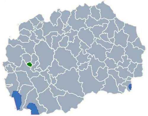 Map of Opština Kičevo (Кичево)