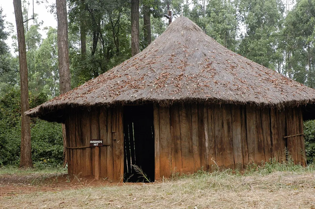 Husband`s hut in Kikuyu village at Bomas of Kenya near Nairobi