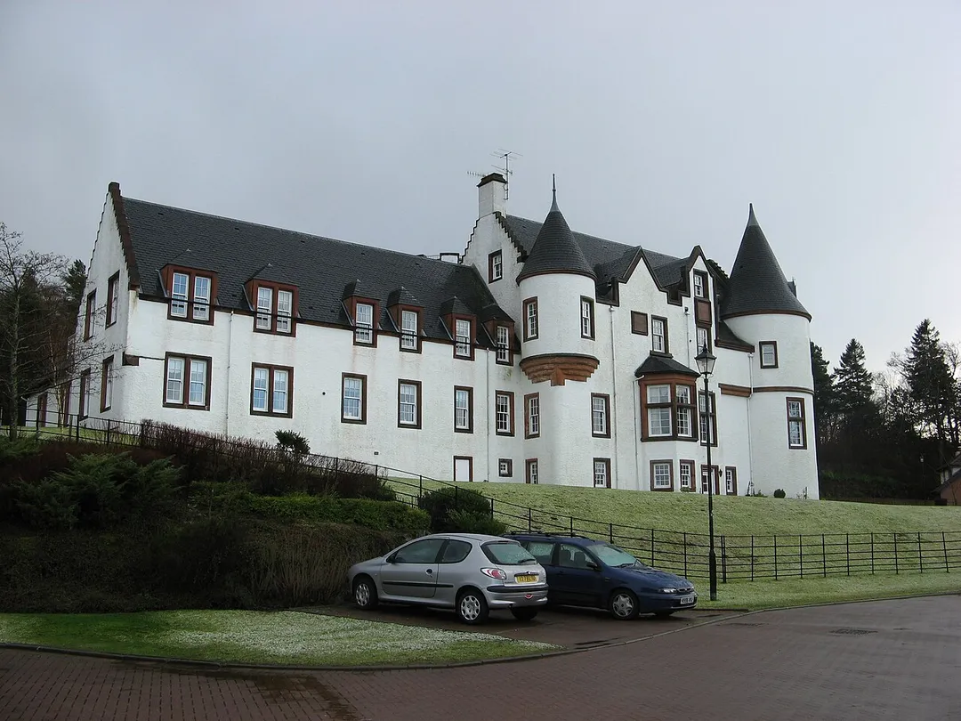 Auchenbothie House, Kilmacolm, Scotland, designed by William Leiper and formerly hope of shipping magnate Sir James Lithgow (1883-1952). Now private flats.