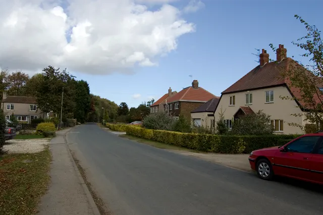 South End, Kilpin, East Riding of Yorkshire, England.Looking along Mill Lane at the southern end of the village