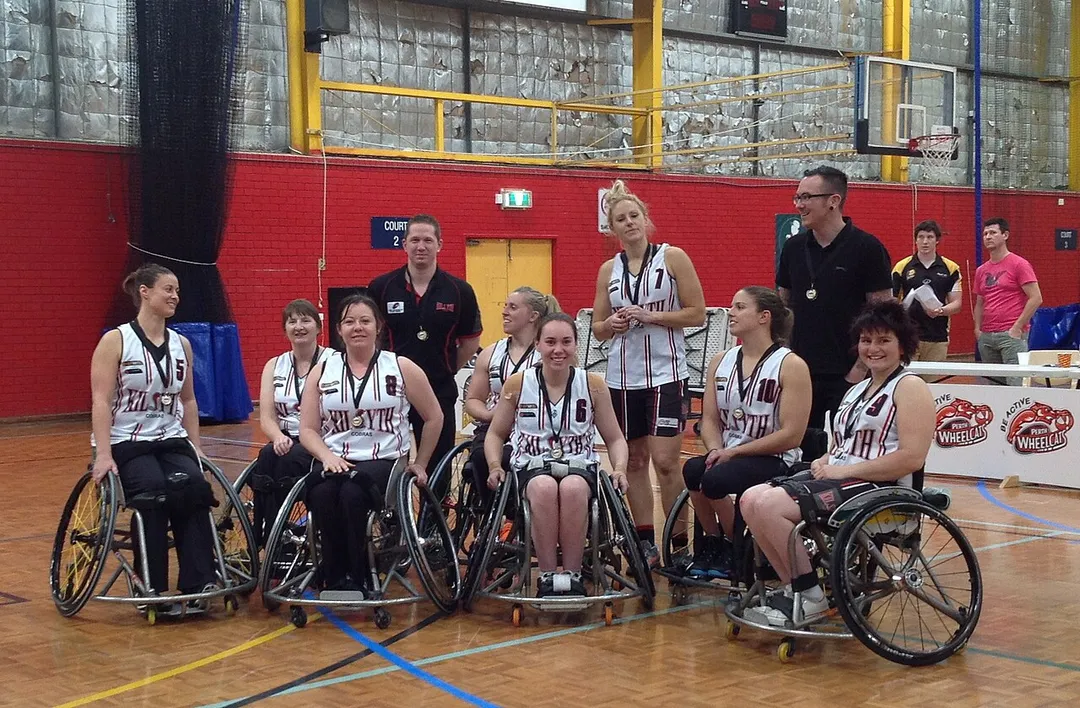 Kilsyth Cobras. 2015 WNWBL champions. Left to right: Leanne Del Toso (Captain), Lynne Panayiotis, Tina McKenzie, Ben Hodgens (Head Coach), Shelley Chaplin, Mel Adams, Alice Hammond, Clare Nott, Phil Turner (Team Manager), Katherine Reed