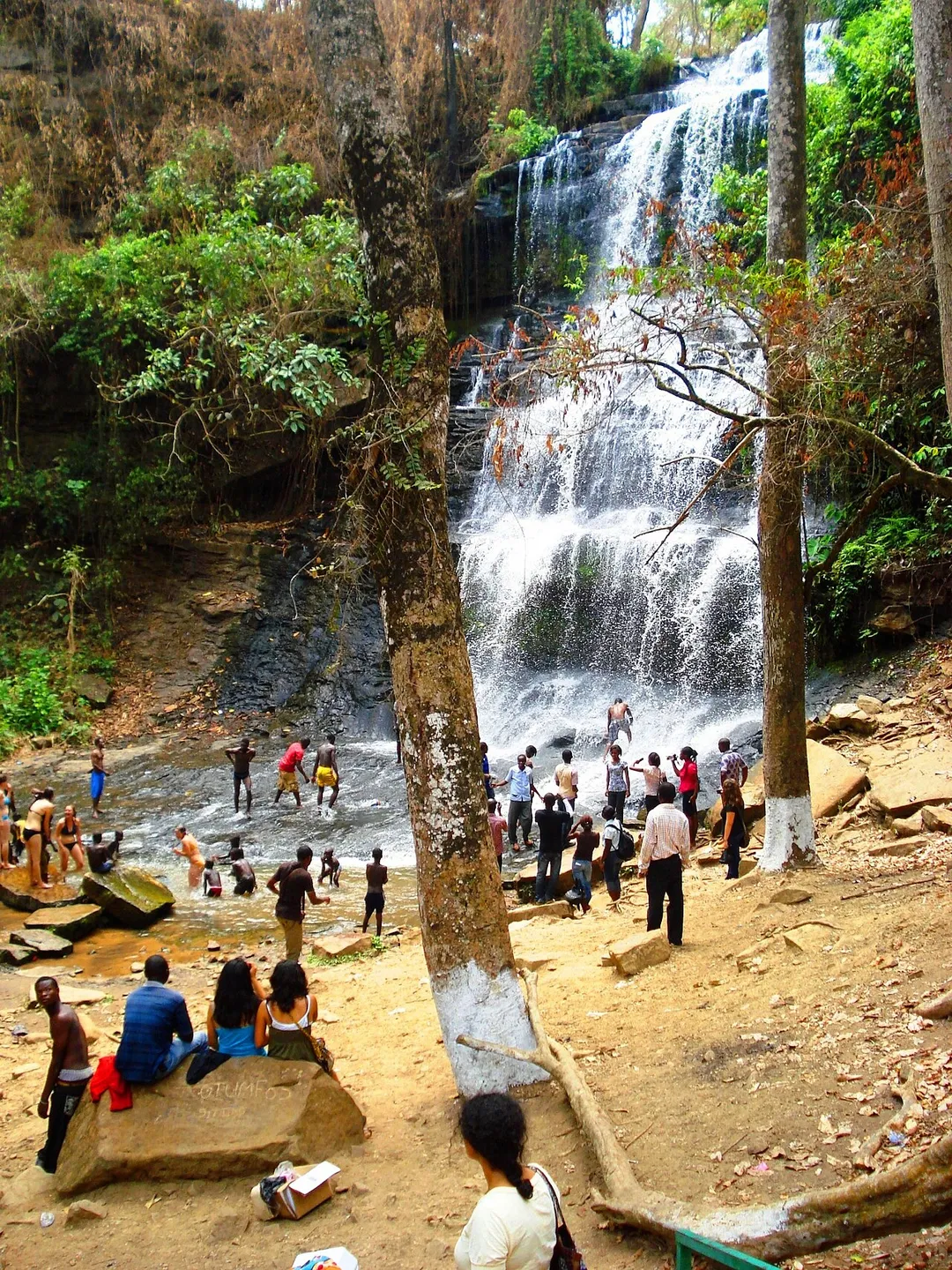 The Pumpu River falls about seventy (70) metres down to create this waterfall. The fall is about 4km away from the town on the Kintampo-Tamale highway. Location: Kintampo, Brong Ahafo Region- Ghana West Africa