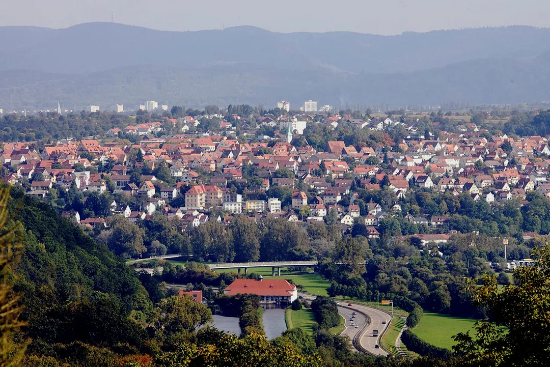 Kirchentellinsfurt view from Pfrondorf.