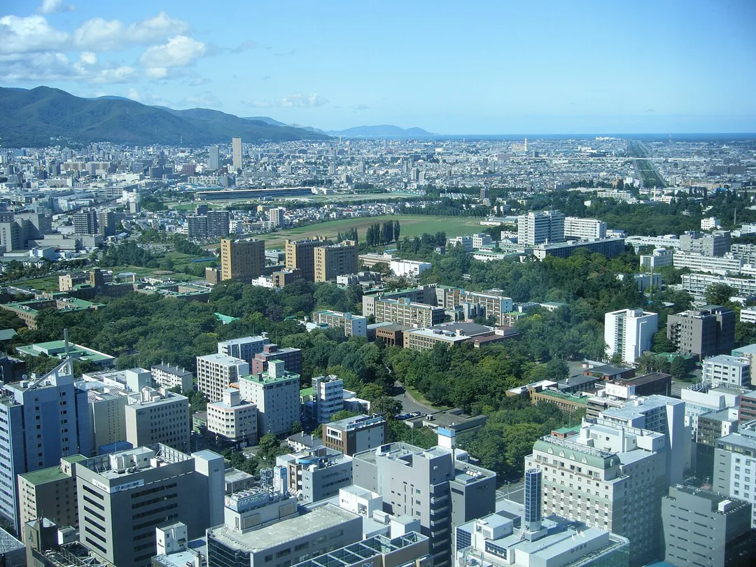 北海道大学俯瞰図。JRタワーより。