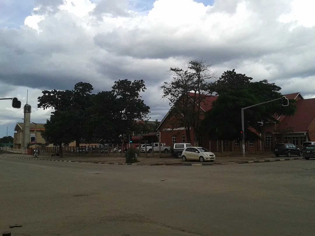 United Church of Zambia, St Margaret Church (right) and Catholic parich of Sacred Heart run by Conventual Franciscans (left)