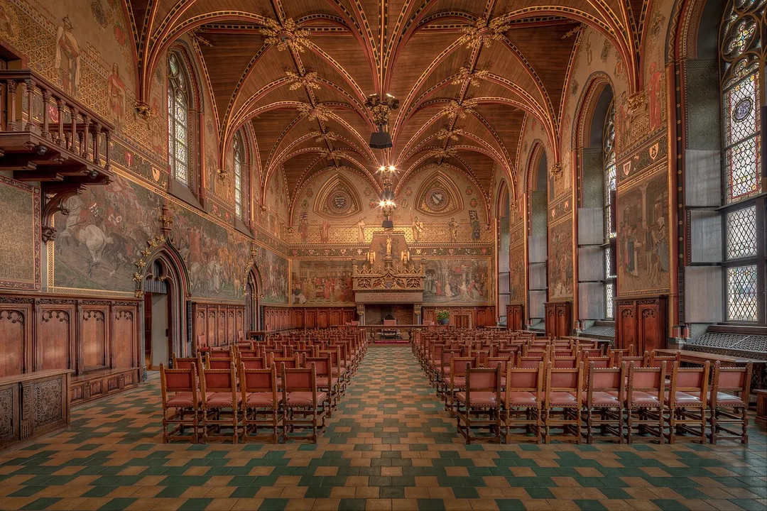 Here is an hdr photograph taken from Bruges City Hall. Located in Bruges, Belgium. (Taken with kind permission of the administration)
