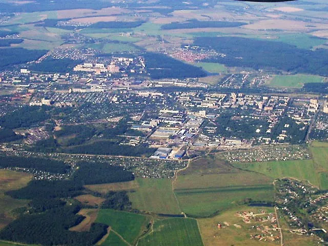 Klimovsk town aerial view