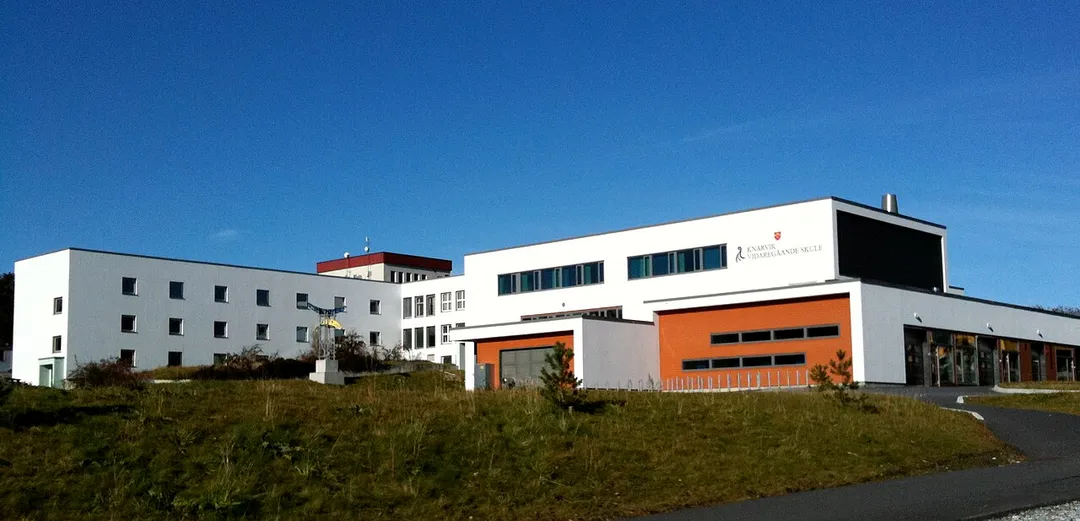 Knarvik videregåande skule, in the municipality of Lindås, Hordaland, Norway