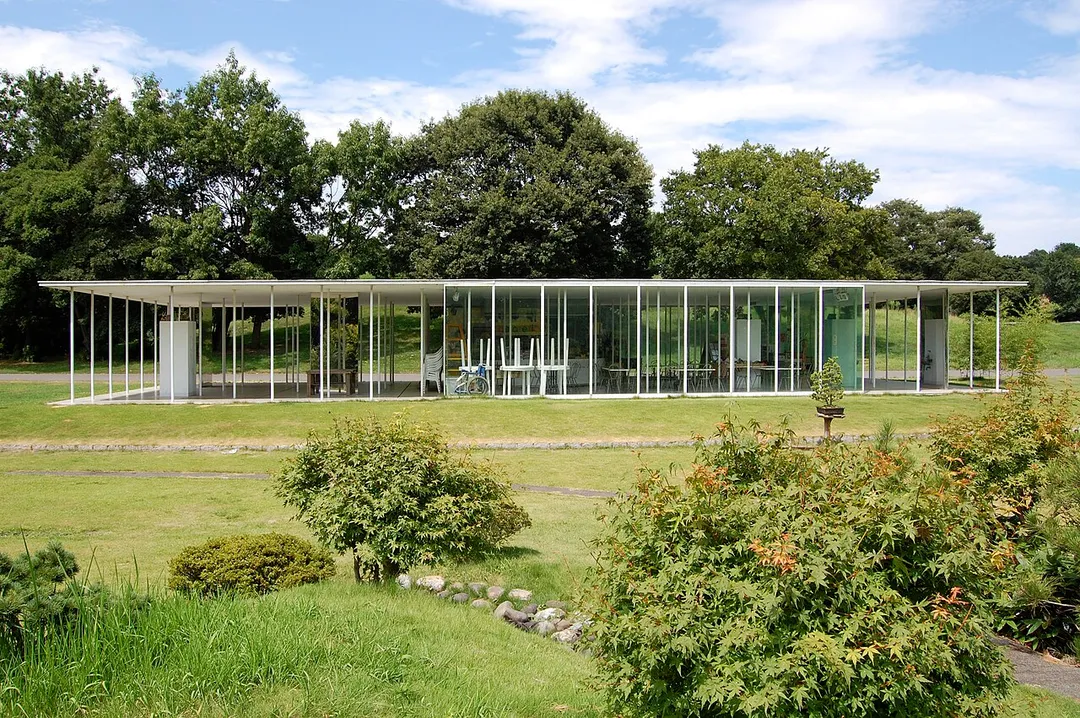 Koga Park Café, Ibaraki, Japan, Design by SANAA ( Kazuyo Sejima + Ryue Nishizawa ) in 1998