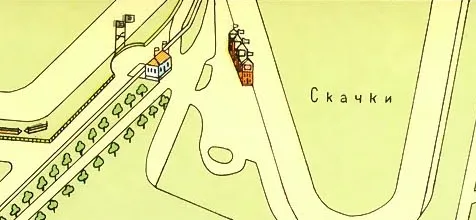 платформа Скачки на плане Петербурга 1913 года