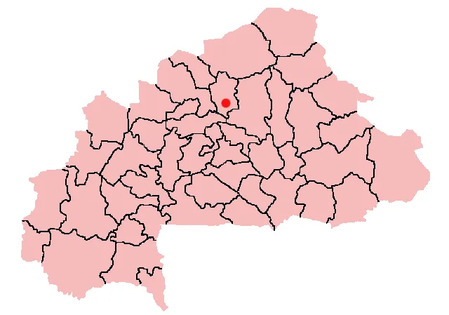 Kongoussi, Burkina Faso Location Map; created with the GIMP. Made by User:Acntx.