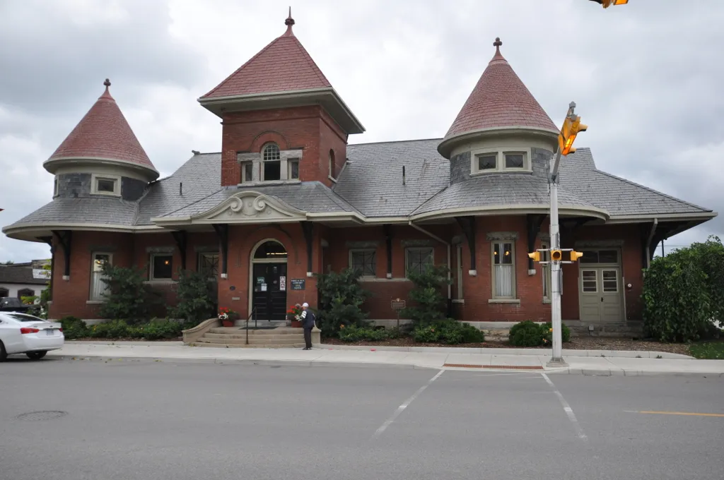 Petrolia Public Library, Petrolia, Ontario.  This building was originally a train station.