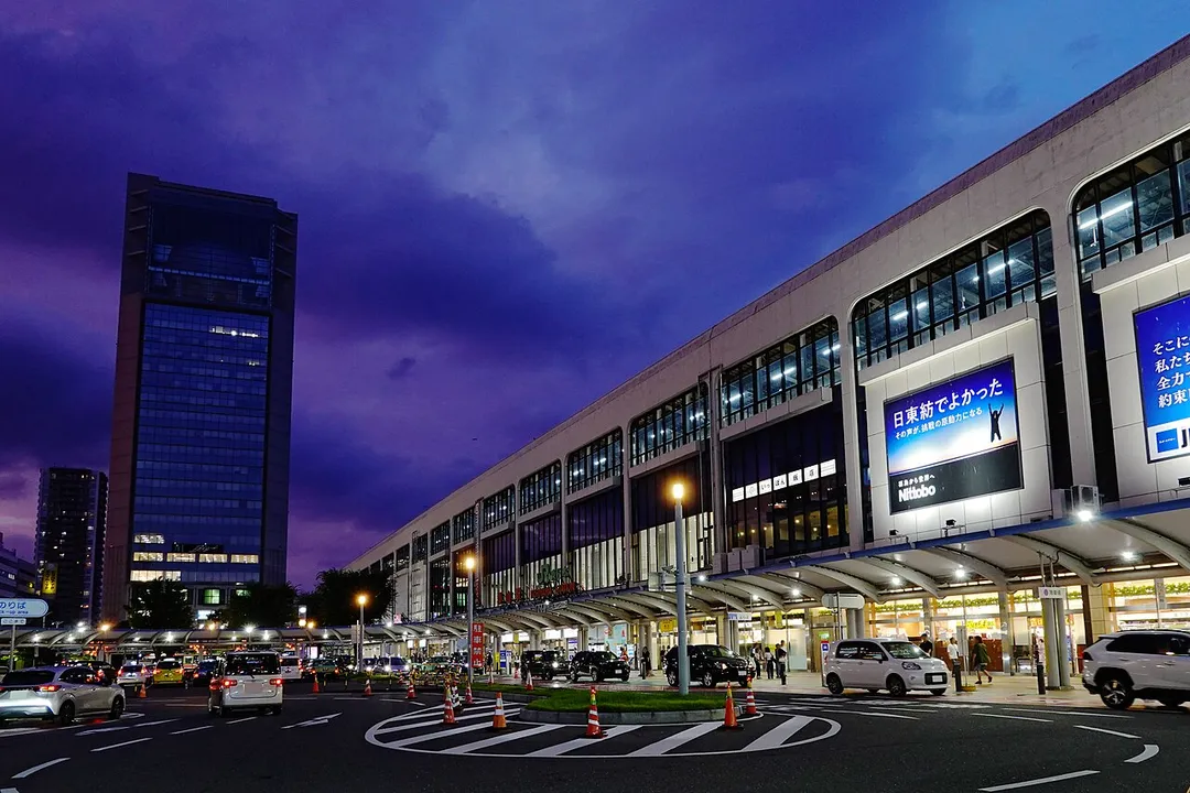 Kōriyama Station in Kōriyama, Fukushima prefecture, Japan
