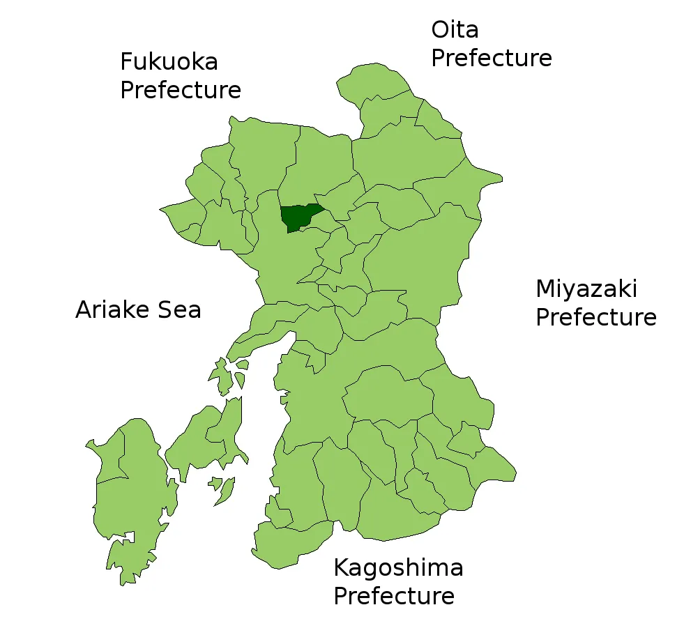 The location of Koshi in Kumamoto Prefectuur, Japan