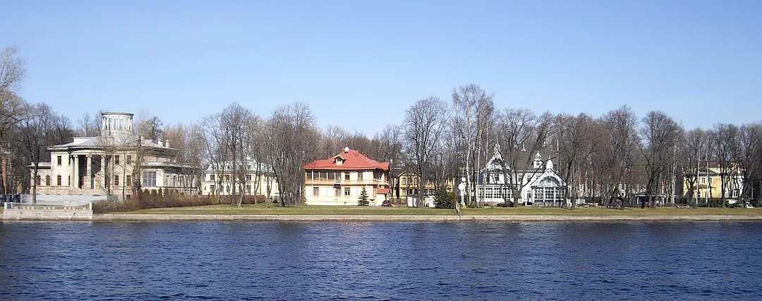 Kamenny Island in Saint Petersburg (Russia). View over the Malaya Nevka.