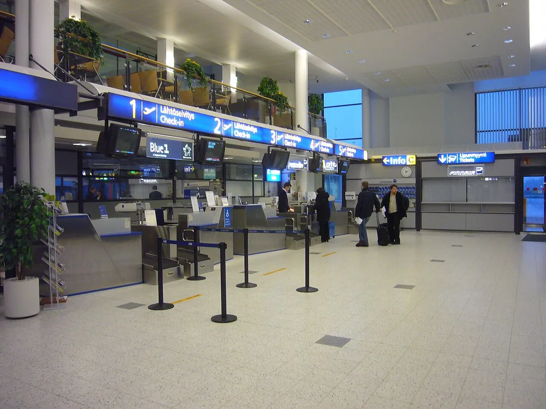 Check-in at Kuopio Airport (KUO/EFKU) in Siilinjärvi, Finland