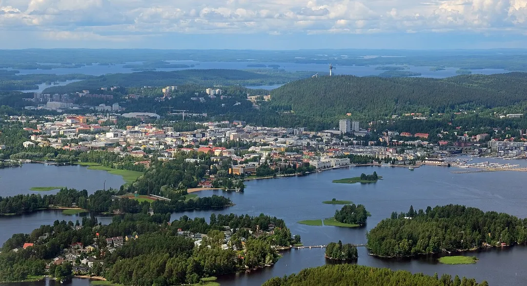 Aerial view of Kuopio.