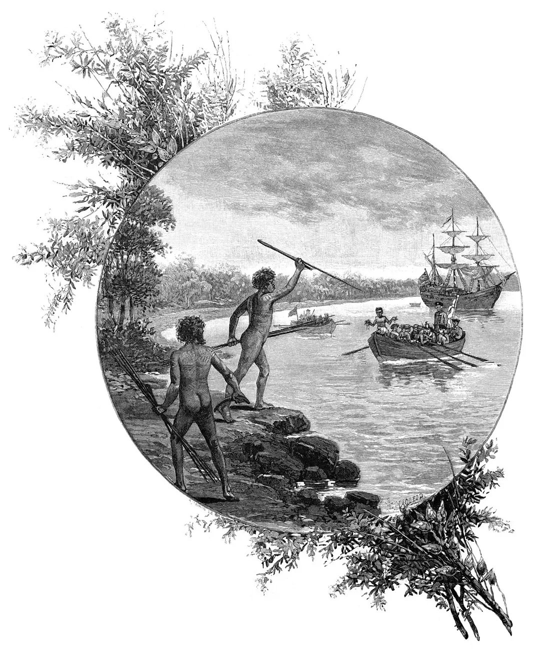 [Gweagal men defending their country from invasion and poverty]*CURIOSITIES IN AUSTRALIA