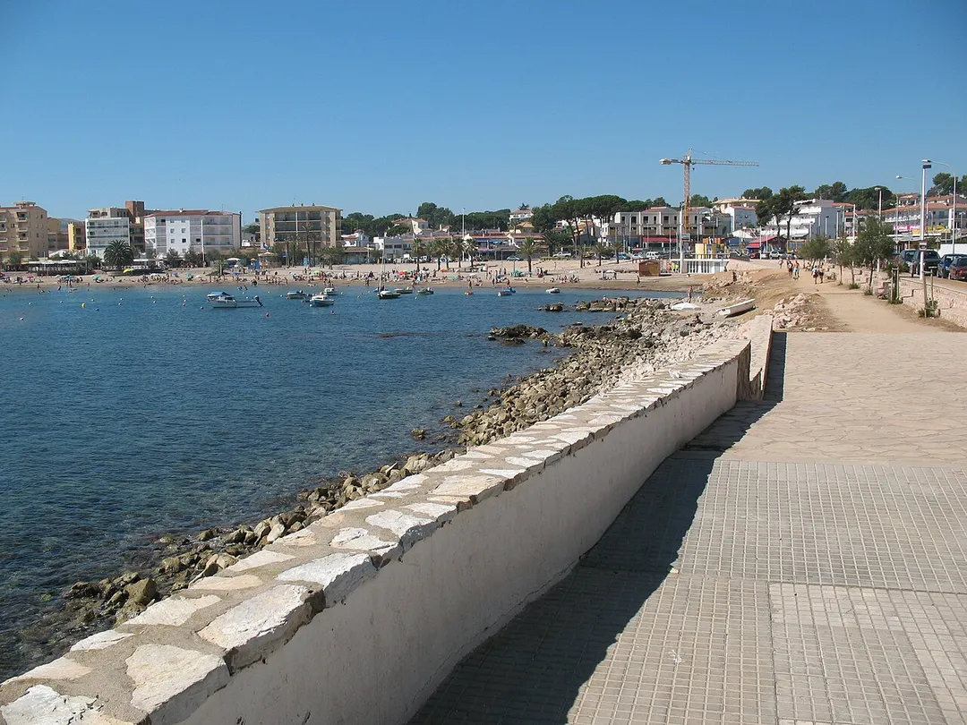 The beach of L'Escala, Spain