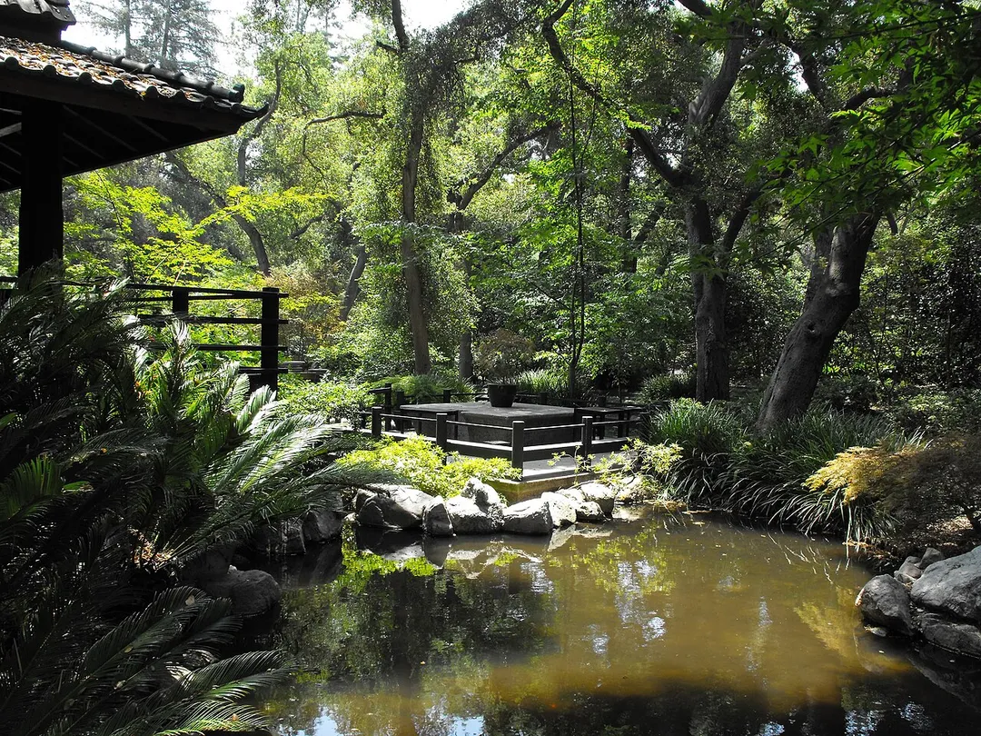 Japanese Garden at Descanso Gardens in La Cañada Flintridge, California, USA.