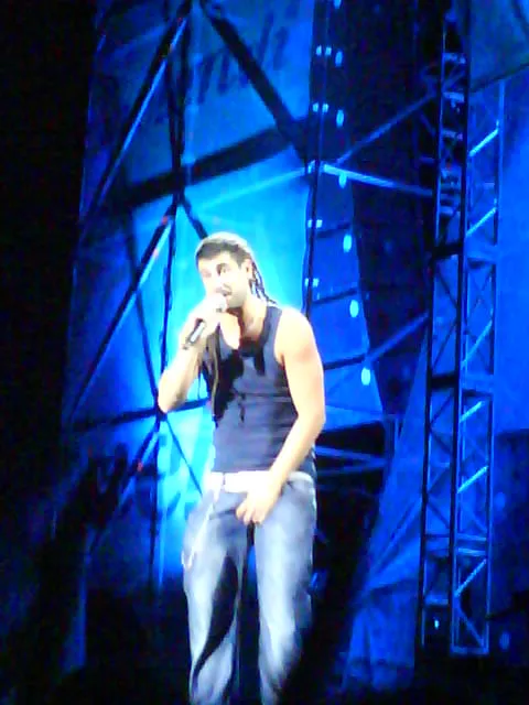Melendi durante un concierto en Valladolid.
