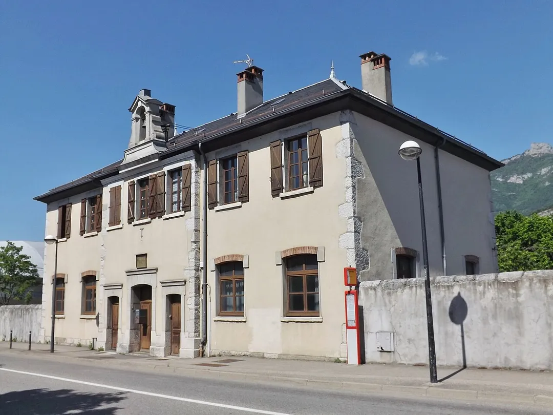 Sight of the former école de la Croix-Rouge school, closed down in 2015, on the heights of Chambéry, in Savoie, France.