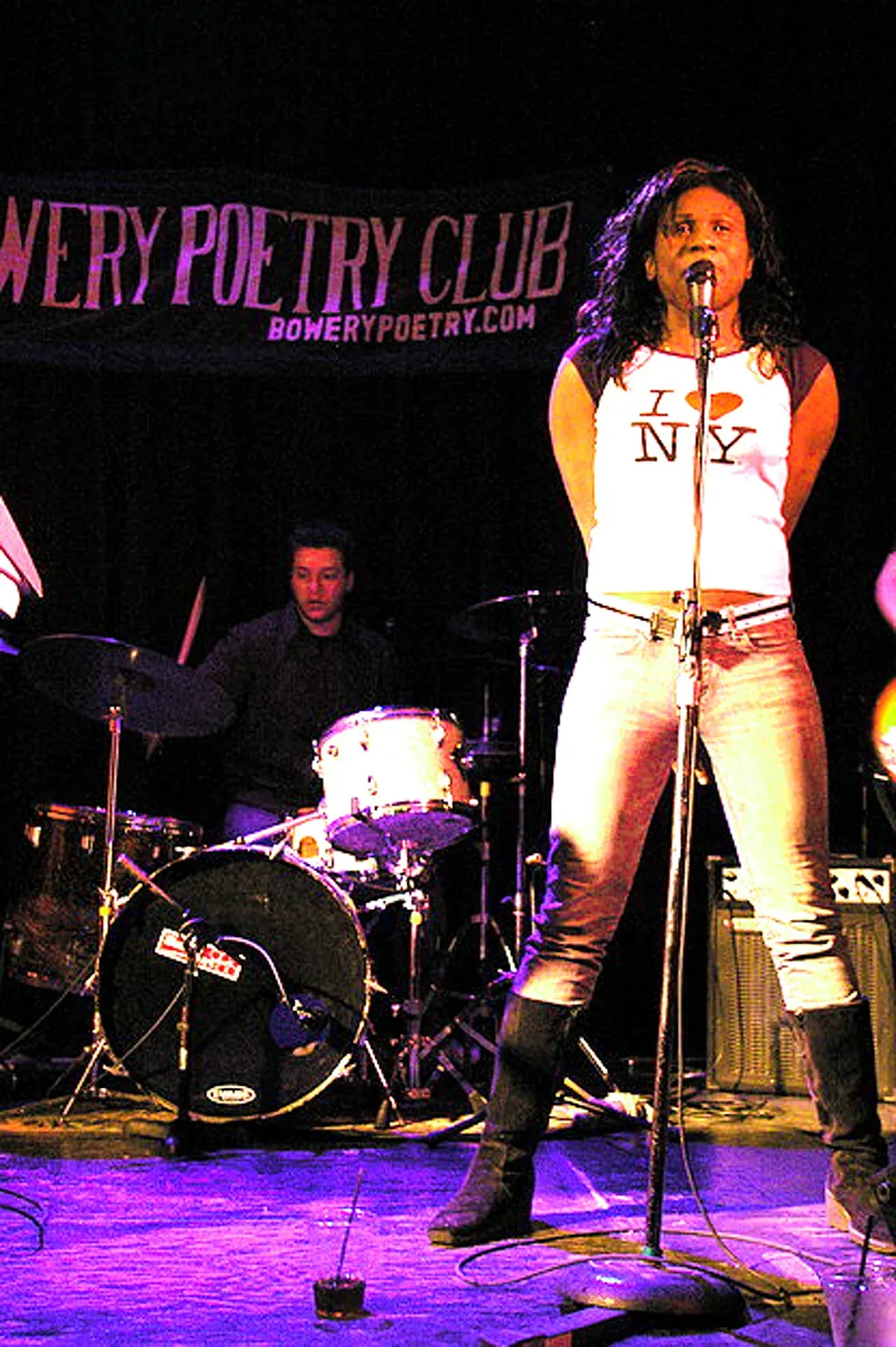 Lachi performing at the Bowery Poetry Club in NYC on March 28th 2008.